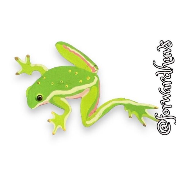 Bundle Sale 3 for $15 | Hand Crafted | Signed B. Cuhla | Frog Brooch - Picture 6 of 13